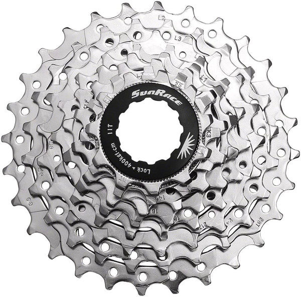 SunRace Cassettes and Cogs SunRace R86 Cassette - 8-Speed 11-28t Nickel