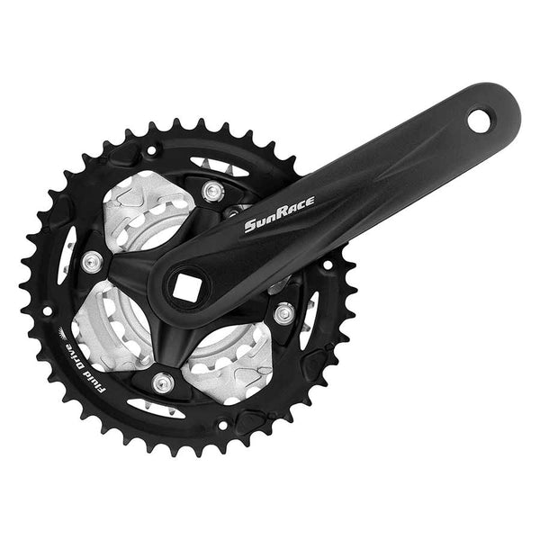 Sunrace Cranksets and Arms Sunrace FCM600 Crankset Speed: 7/8 BCD: 64/104 22/32/42 Square 170mm Black MTB