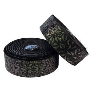 Supacaz Grips Supacaz Super Sticky Kush Star Fade Refractor  Refractor Emerald bar tape
