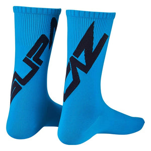 Supacaz Socks Supacaz SupaSox Twisted Socks Black/Neon Blue S Pair