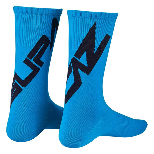 Supacaz Socks Supacaz SupaSox Twisted Socks Black/Neon Blue S Pair
