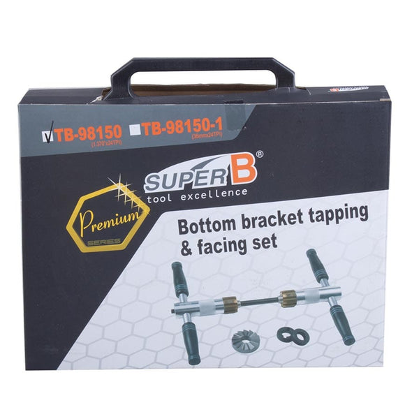 Super-B Facing-Cutting-Tapping Tools and Accessories Super-B TB-98150 Bottom bracket tapping and facing set