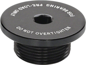 Surly Crank Bolts and Parts Surly Bearing Pre-Load Cap Black Non-Drive Crank Bolt