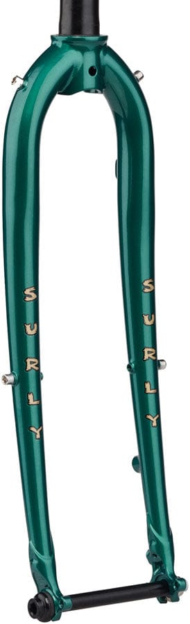 Surly Cyclocross/Hybrid Fork Surly Straggler Thru-Axle Fork - 650b 390mm 1-1/8" Straight Steerer Steel Subtropic Algae