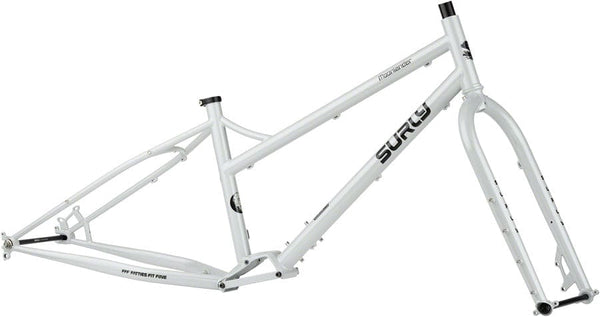 Surly Fat Bike Frame Small Surly Moonlander Fat Tire Bike Frameset - 24", Steel, Lunar Dust Gray