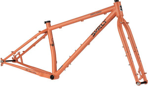 Surly Mountain Frame X-Small Surly Karate Monkey Frameset - 27.5", Steel, Peach Salmon Sundae