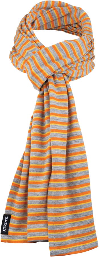 Surly Neck Gaiters Surly Merino Wool Scarf: Gray/Orange/Yellow One Size 