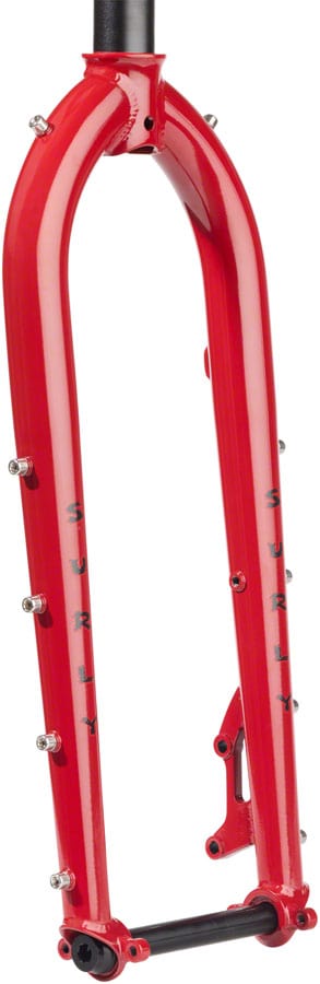 Surly Rigid Forks 27.5" / 420Mm / Pile Of Bricks Red Surly Dinner Fork - 15x110mm, Thru-Axle, 1-1/8", Straight Steerer