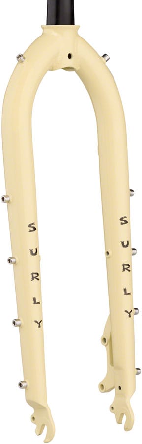Surly Rigid Forks Whipped Butter Surly Cocktail Fork - 27.5", QRx100mm, 1-1/8" Straight Steerer, 420mm Axle To Crown, Steel