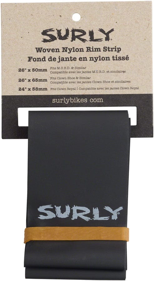 Surly Rim Accessories Surly Rim Strip: For Clown Royal Rim Nylon 58mm wide Black