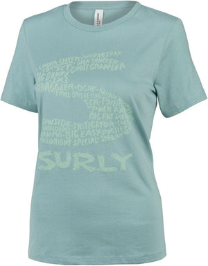Surly Shirts Small Surly Steel Consortium Women's T-Shirt - Dusty Blue
