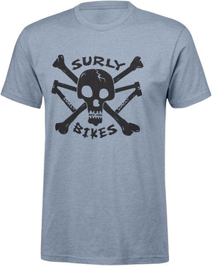 Surly Shirts X-Small Surly Skullet Short Sleeve T-Shirt - Unisex, Slate Blue