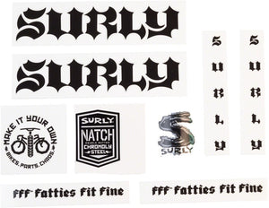 Surly Sticker/Decal Black Surly Born to Lose Decal Set