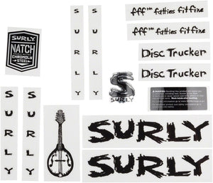 Surly Sticker/Decal Black Surly Disc Trucker Decal Set