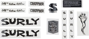 Surly Sticker/Decal Black Surly Grappler Decal Set