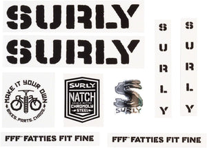 Surly Sticker/Decal Black Surly Overspray Decal Set
