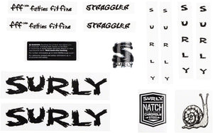 Surly Sticker/Decal Black Surly Straggler Decal Set