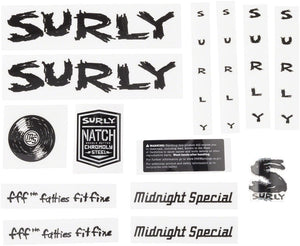 Surly Sticker/Decal Black With Record Surly Midnight Special Frame Decal Sets