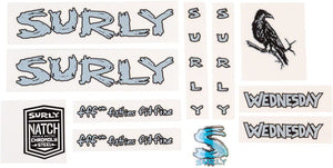 Surly Sticker/Decal Light Blue Surly Wednesday Decal Set