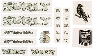 Surly Sticker/Decal Light Metallic Winter Green Surly Wednesday Decal Set