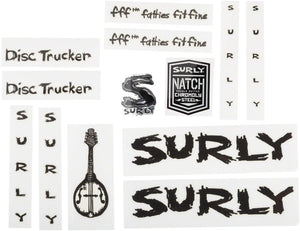 Surly Sticker/Decal Metallic Black Surly Disc Trucker Decal Set