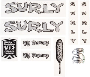 Surly Sticker/Decal Surly Big Dummy Frame Decal Set - Metallic Silver