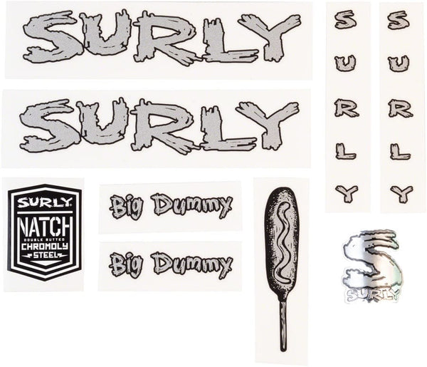 Surly Sticker/Decal Surly Big Dummy Frame Decal Set - Metallic Silver