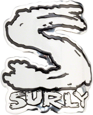 Surly Sticker/Decal Surly Headbadge White