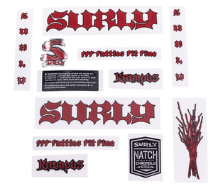 Surly Sticker/Decal Surly Krampus Frame Decal Set - Pink