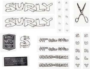 Surly Sticker/Decal White Surly Cross Check Frame Decal Set