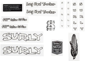 Surly Sticker/Decal White Surly Long Haul Trucker Frame Decal Set