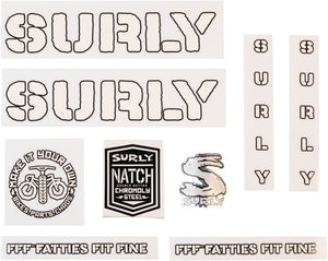 Surly Sticker/Decal White Surly Overspray Decal Set