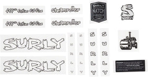 Surly Sticker/Decal White Surly Steamroller Decal Set