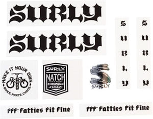 Surly Stickers Intergalactic / Black Surly Decals