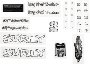 Surly Stickers Long Haul Trucker / White Surly Replacement Decal Set