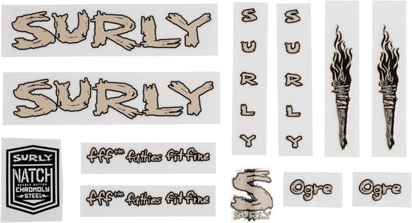 Surly Stickers Ogre / Tan Surly Replacement Decal Set