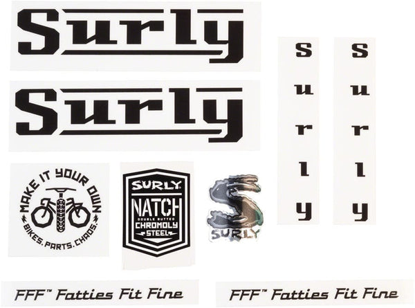 Surly Stickers Pacer / Black Surly Decals