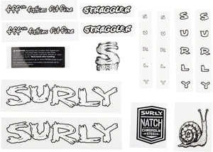 Surly Stickers Straggler / White Surly Replacement Decal Set
