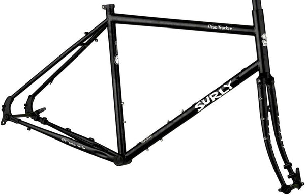 Surly Touring Frames 56Cm Surly Disc Trucker Frameset - 700c, Steel, Hi-Viz Black