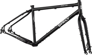 Surly Touring Frames X-Small Surly Bridge Club Frameset - 27.5"/700c, Steel, Black