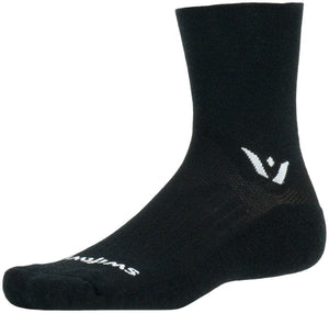 Swiftwick Socks Large / Black Swiftwick Pursuit Quarter Crew Socks - 4" Black