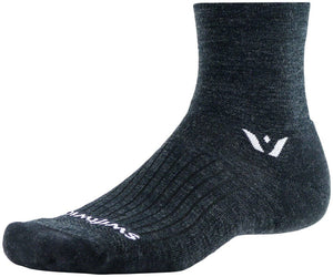 Swiftwick Socks Large / Coal Swiftwick Pursuit Quarter Crew Socks - 4" Black