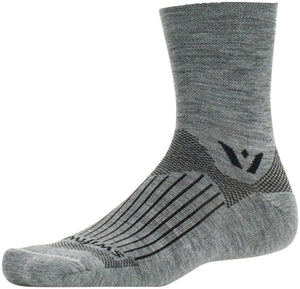 Swiftwick Socks Medium / Heather (Gray) Swiftwick Pursuit Four Wool Socks - 4"