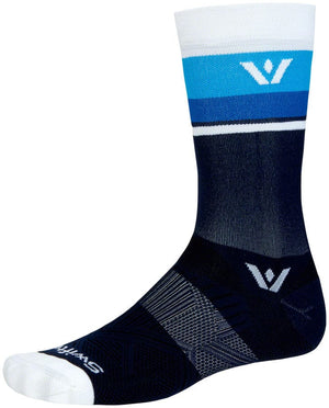 Swiftwick Socks SwiftWick Aspire Crew Socks - Navy/White Small