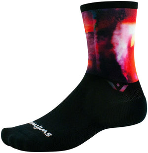 Swiftwick Socks Swiftwick Vision Six Impression Exposure Socks - 6" Black/MultiX-Large