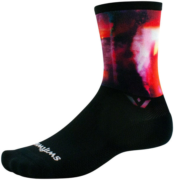 Swiftwick Socks Swiftwick Vision Six Impression Exposure Socks - 6" Black/MultiX-Large