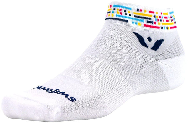 Swiftwick Socks White/Blue / Large/X-Large Swiftwick Vision One Morse Socks