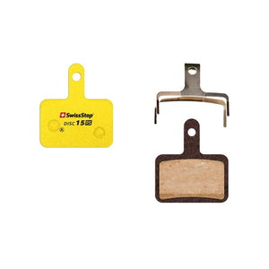 SwissStop Disc Brake Pads SwissStop Disc 15 RS Disc Brake Pads Shape: Shimano B-Type Organic Pair Deore BR-MT410/M575/M525 Alivio Acera Altius