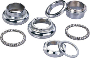 Tange-Seiki Headsets Tange-Seiki Levin NJS 1" Threaded Headset: 26.4mm Crown Race Chrome