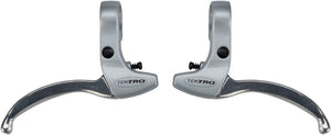 Tektro Brake Levers Tektro CL332RS 3-Finger Alloy Linear Pull Brake Lever Set Silver